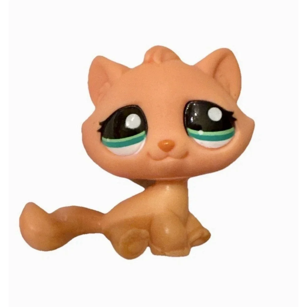 2011 LPS Littlest Pet Shop Gen 2 #2603 Orange Shorthair Cat Green Eyes + Extras